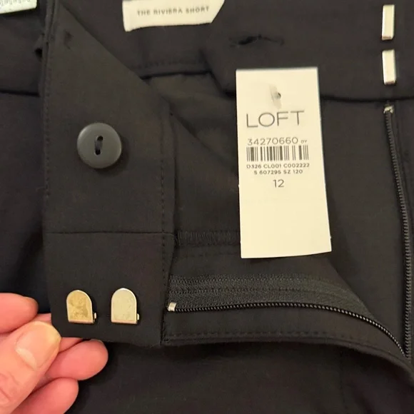 LOFT NWT - Women's Classic Black Riviera Shorts - Picture 5 of 8